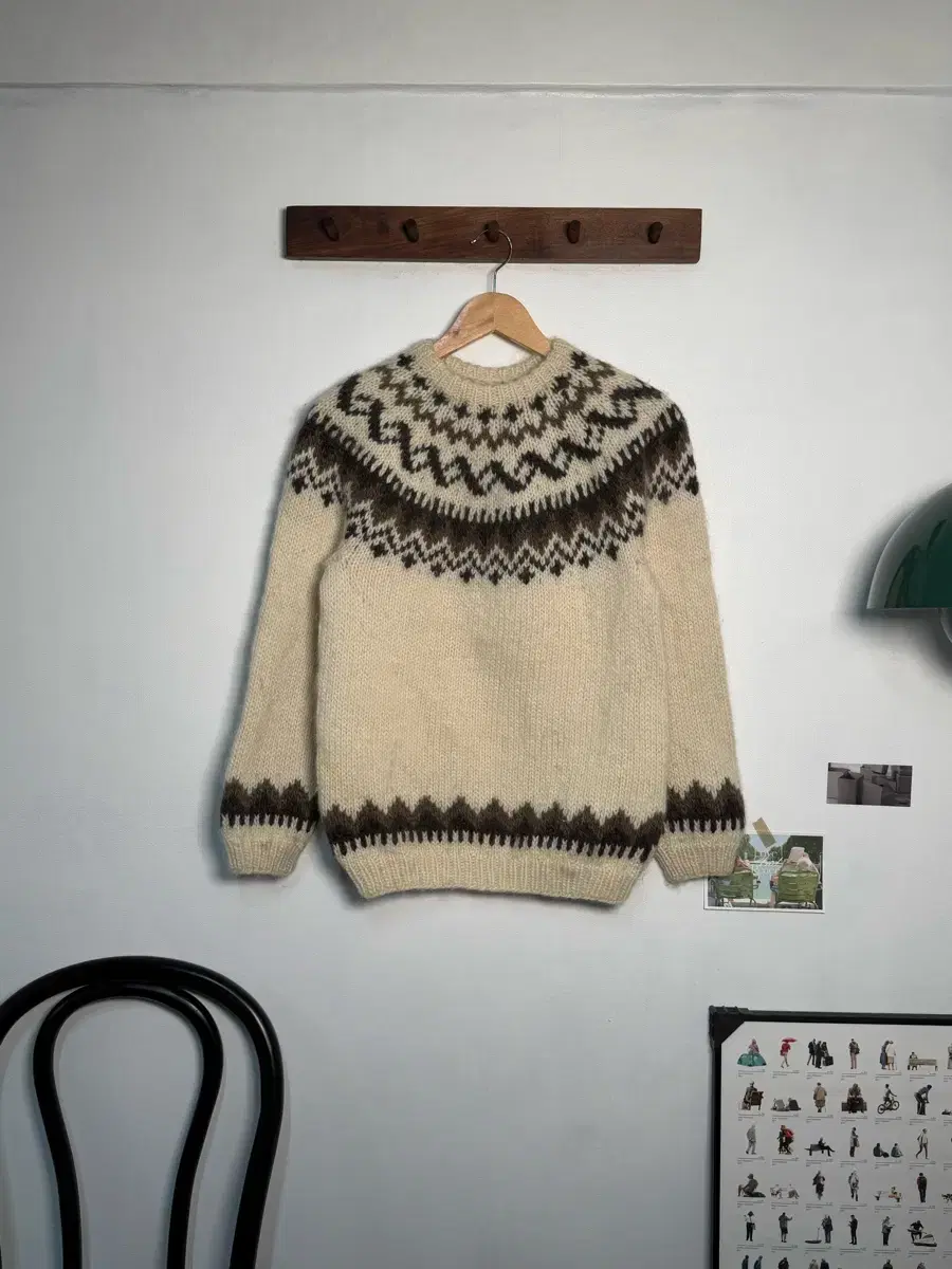 S/ Fair Isle Nordic Hand Sweater/N57